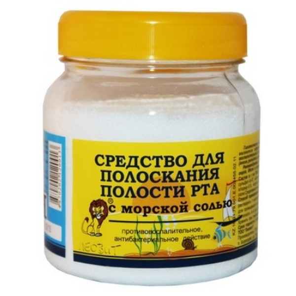 Средство для полоскания полости рта и горла с морской солью
