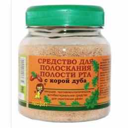 Средство для полоскания полости рта и горла с корой дуба
