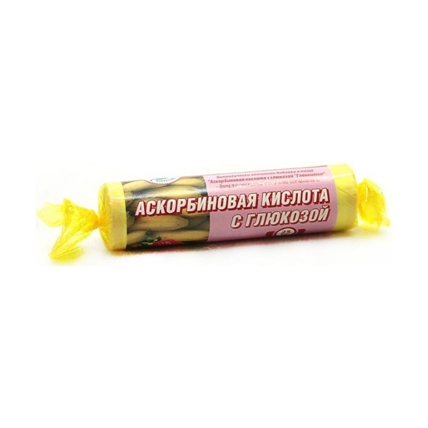 Аскорбиновая кислота с глюкозой гленвитол
