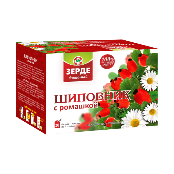Зерде фиточай Шиповник с ромашкой