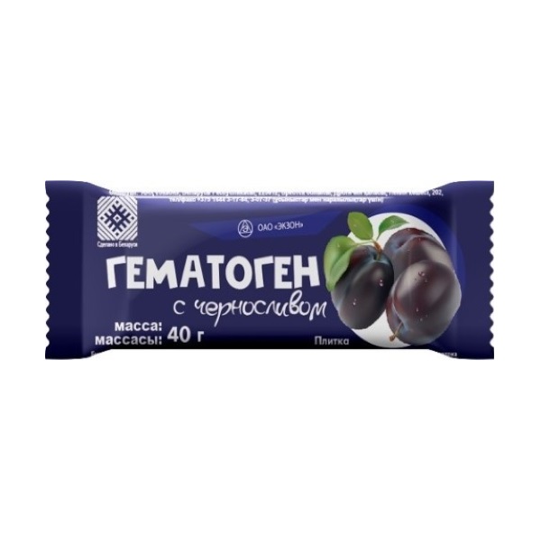 Гематоген с черносливом