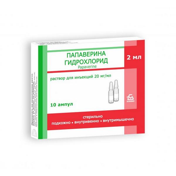 Папаверина гидрохлорид раствор для инъекций