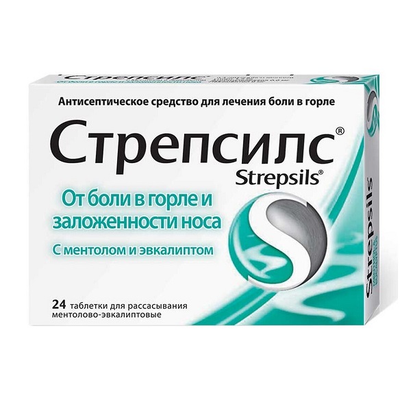 Стрепсилс с ментолом и эвкалиптом