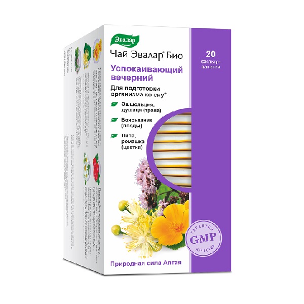 Чай эвалар био успокаивающий вечерний