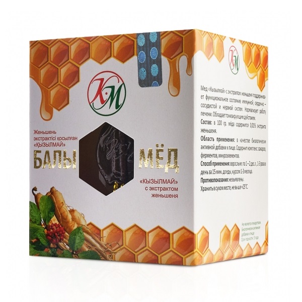 Мед кызылмай с экстрактом женьшеня