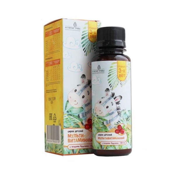 Алтайские травы сироп детский мультивитаминный
