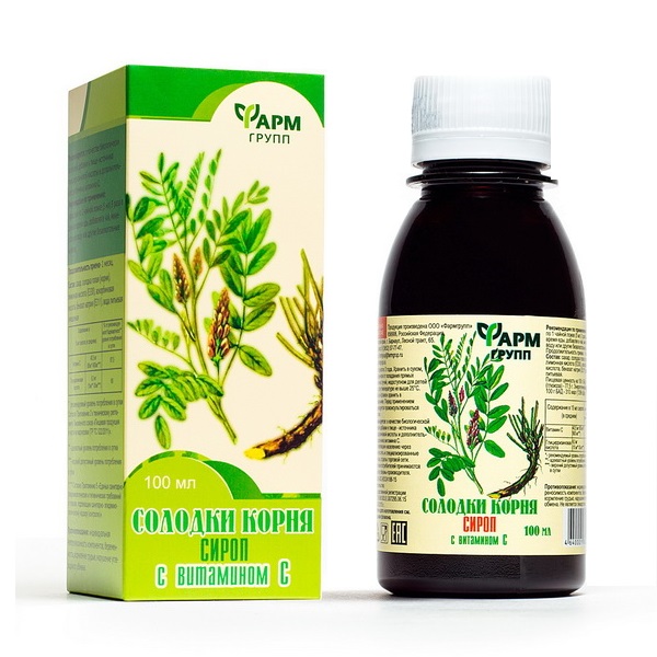 Солодки корня сироп с витамином с