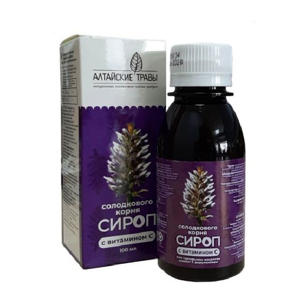 Алтайские травы солодкового корня сироп с витамином с