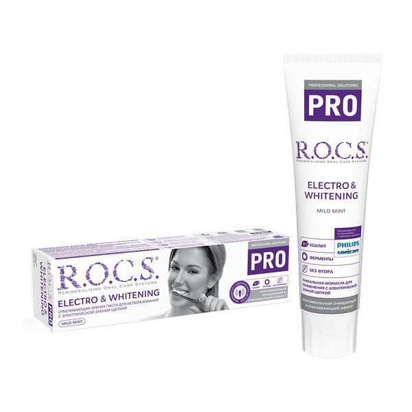 R.O.C.S (Рокс) Pro Electro & Whitening Mild Mint