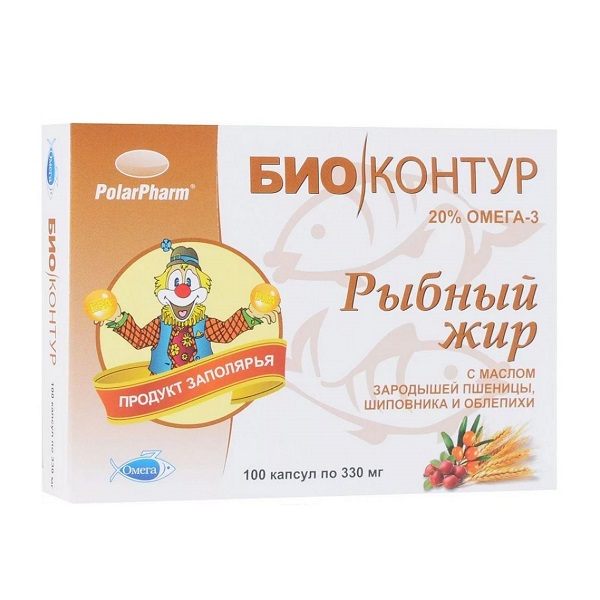 Рыбий жир пшеница + облепиха + шиповник
