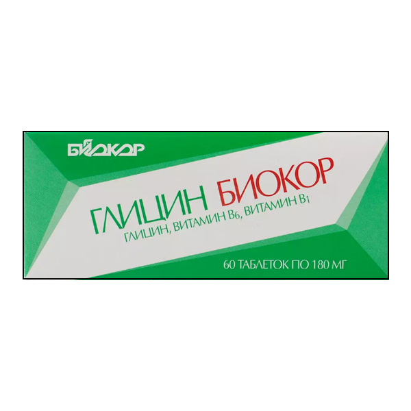 Глицин биокор с витаминами в1 и в6