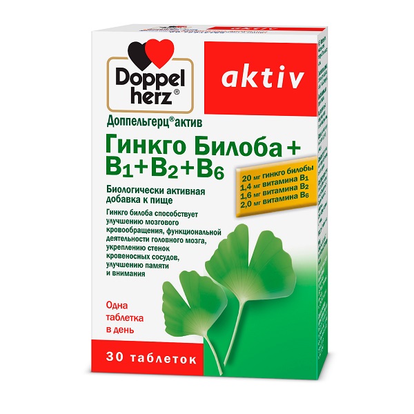 Доппельгерц актив гинкго билоба + в1 + в2 + в6