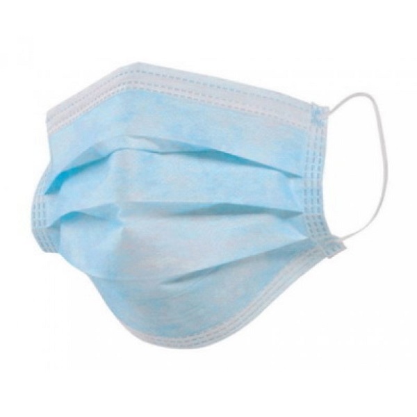 Маска медицинская трехслойная на резинке