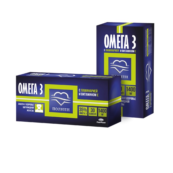 Омега-3 35% полиен с ламинарией и витамином е