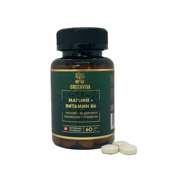 Гринвива Магний + Витамин В6
