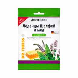 Доктор тайсс леденцы шалфей и мед + витамин с