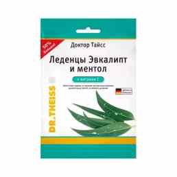 Доктор тайсс леденцы эвкалипт и ментол + витамин с