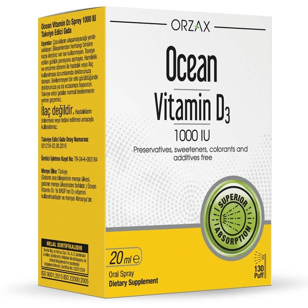 Орзакс (Orzax) Оушен Витамин Д3 1000МЕ