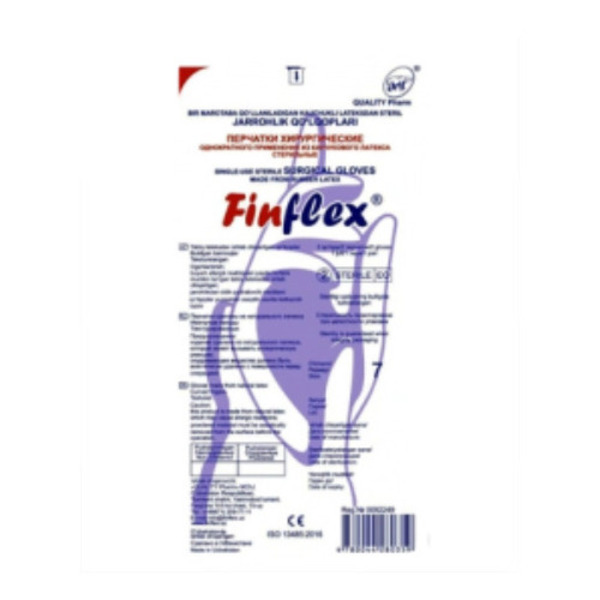 Finflex перчатки хирургические однократного применения из каучукового латекса стерильные