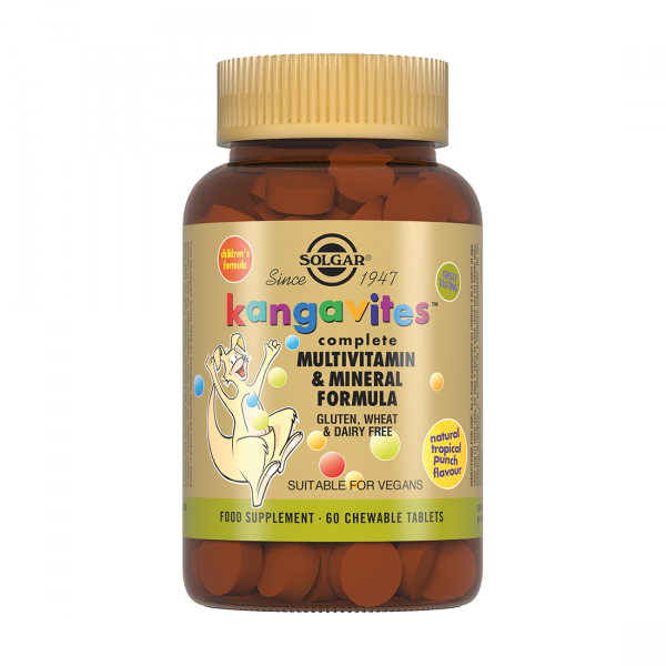 Солгар Кангавитес комплексная формула мультивитаминов и минералов со вкусом тропических фруктов