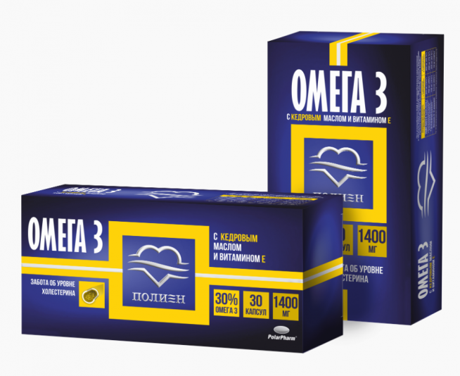 Омега-3 30% с кедровым маслом и витамином Е