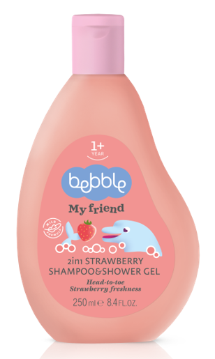 Шампунь и гель для душа 2в1 с ароматом клубники